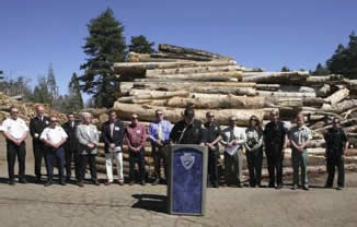 News conference celebrating the removal of the one millionth tree under the San Bernardino County Hazardous Tree Abatement Program